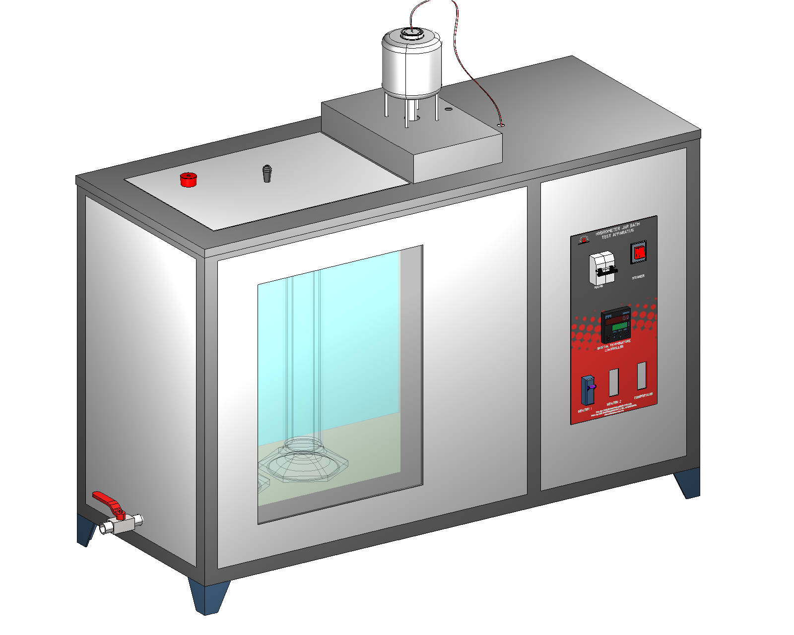 HYDROMETER JAR BATH WITH HEATING AND COOLING-(ASTM D422)-SEDIMENT TEST