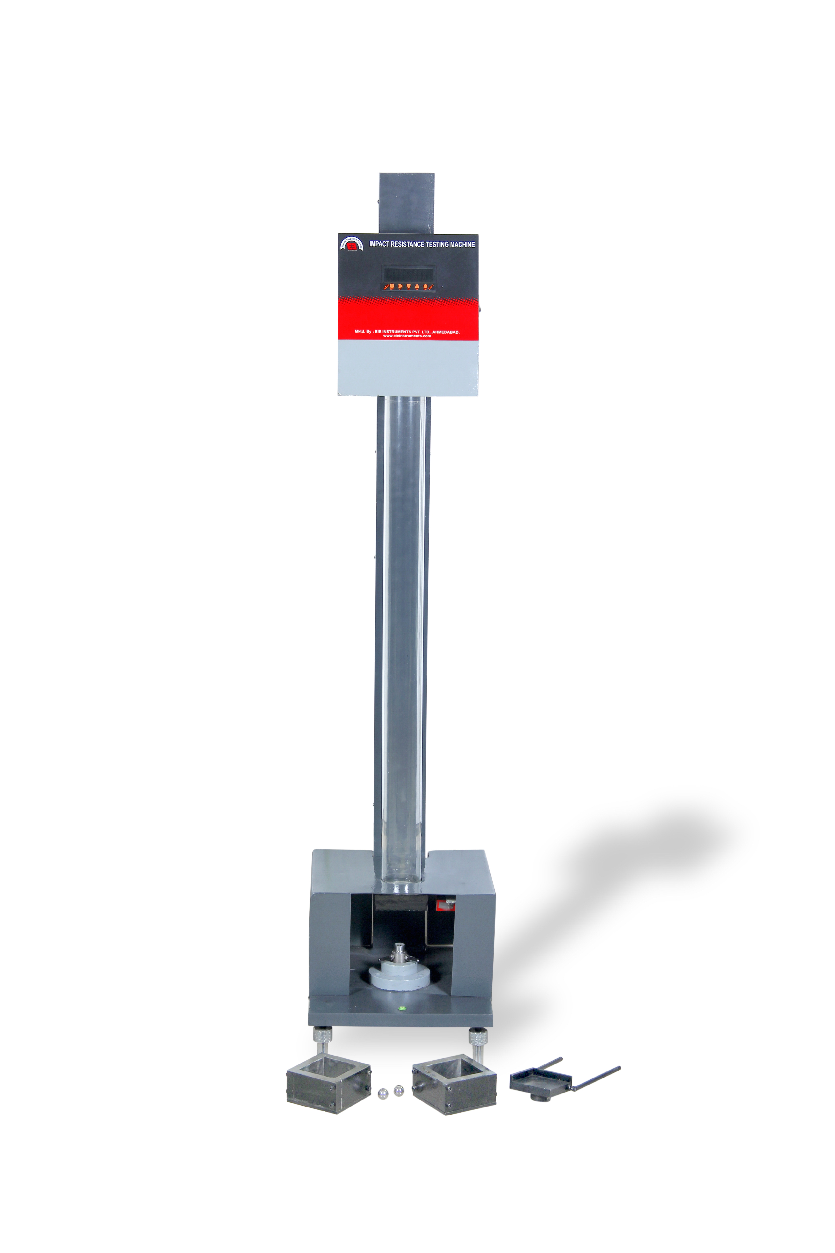 BALL RELEASE FOR IMPACT RESISTANCE OF TILES-(BY MEASUREMENT OF COEFFICIENT OF RESTITUTE)-(BIS 13630 PART 14, ISO 10545-5)